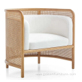 Modern Ottoman Chair Fields Cane Back White Chair